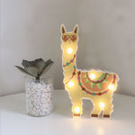 Lanterna dipinta a LED Alpaca Luce notturna Decorazione natalizia Camera in posa Luce in stile