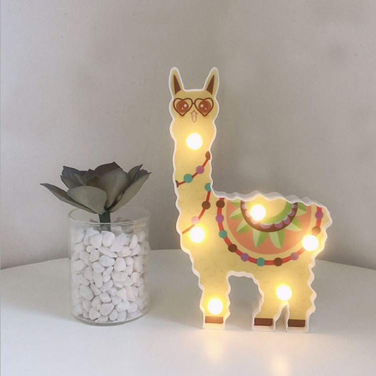 Lanterna dipinta a LED Alpaca Luce notturna Decorazione natalizia Camera in posa Luce in stile
