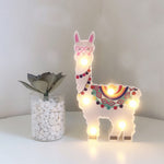 Lanterna dipinta a LED Alpaca Luce notturna Decorazione natalizia Camera in posa Luce in stile