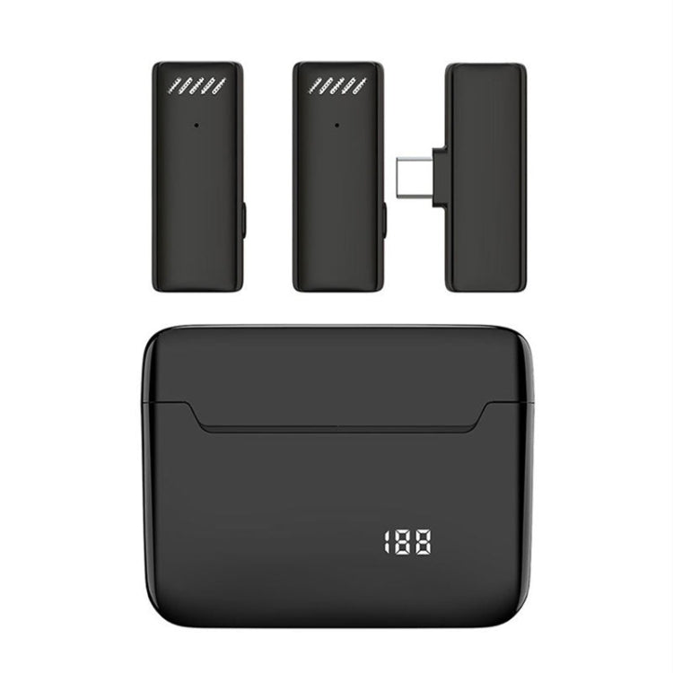 Microfono wireless lavalier con cancellazione del rumore con custodia di ricarica, S13 One To Two Yellow Case USB-C/Type-C Interface, S13 Dual Microphone Black USB-C/Type-C Interface, S13 Dual Microphone Black 8 Pin Interface