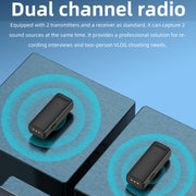 Microfono wireless lavalier con cancellazione rumore USB-C