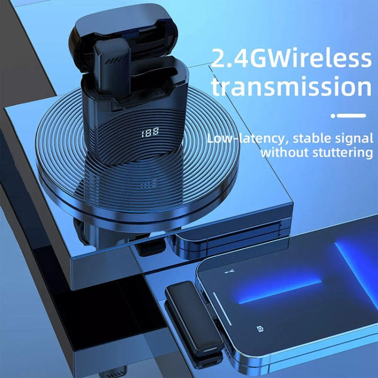 Microfono wireless lavalier con cancellazione rumore USB-C