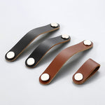 Maniglia per porta in pelle per armadio da cucina, armadio, cassetto, Black Single Hole, Light Coffee Single Hole, Black 96, Light Coffee 96, Black 128, Light Coffee 128