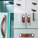 Maniglia per porta in pelle per armadio da cucina, armadio, cassetto, Black Single Hole, Light Coffee Single Hole, Black 96, Light Coffee 96, Black 128, Light Coffee 128