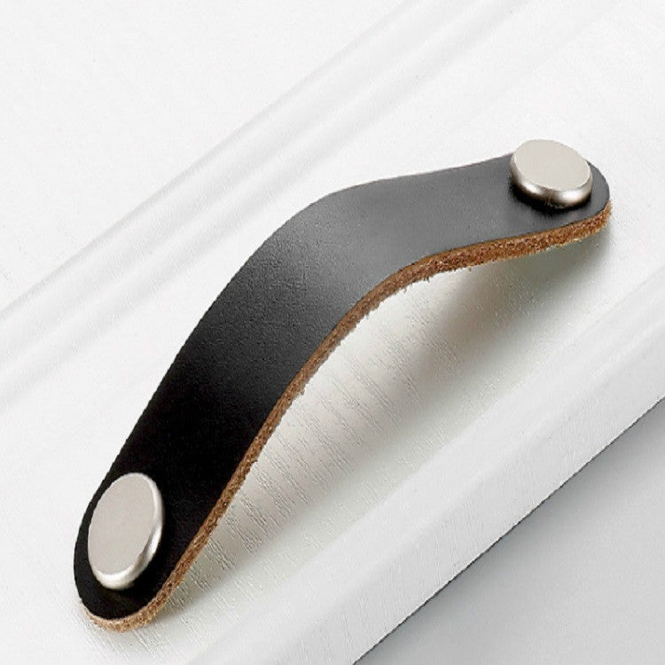Maniglia per porta in pelle per armadio da cucina, armadio, cassetto, Black Single Hole, Light Coffee Single Hole, Black 96, Light Coffee 96, Black 128, Light Coffee 128
