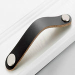 Maniglia per porta in pelle per armadio da cucina, armadio, cassetto, Black Single Hole, Light Coffee Single Hole, Black 96, Light Coffee 96, Black 128, Light Coffee 128