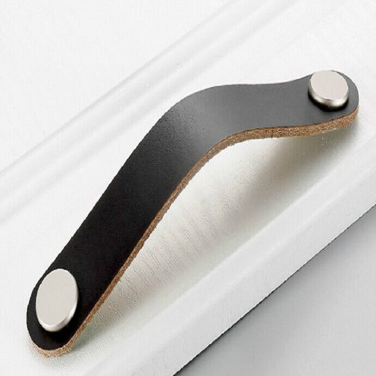 Maniglia per porta in pelle per armadio da cucina, armadio, cassetto, Black Single Hole, Light Coffee Single Hole, Black 96, Light Coffee 96, Black 128, Light Coffee 128