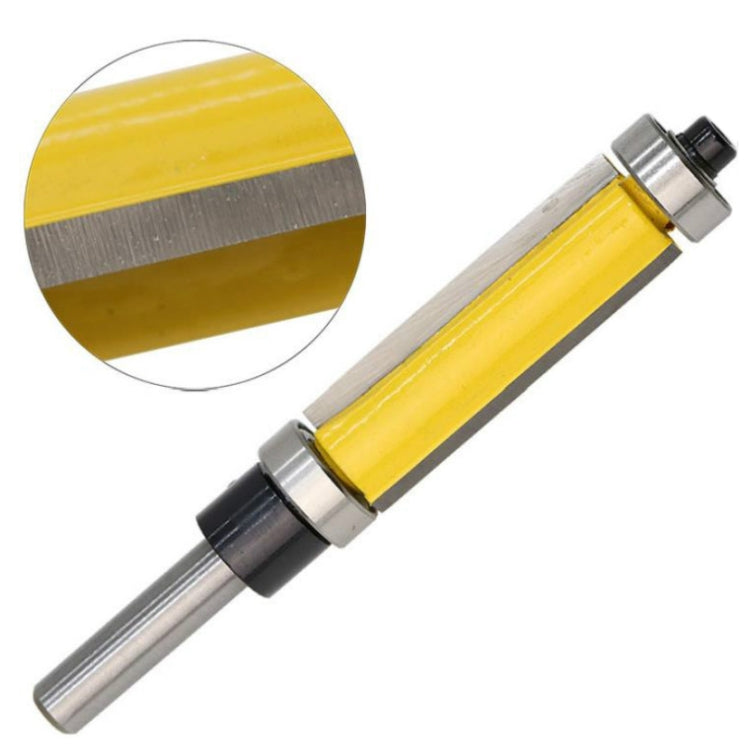 Fresa per la lavorazione del legno con coltello da rifilatura a doppio cuscinetto, 1/4x1/2x25cm Yellow, 1/4x1/2x25cm Black, 1/4x1/2x38cm Yellow