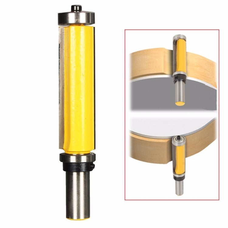 Fresa per la lavorazione del legno con coltello da rifilatura a doppio cuscinetto, 1/4x1/2x25cm Yellow, 1/4x1/2x25cm Black, 1/4x1/2x38cm Yellow