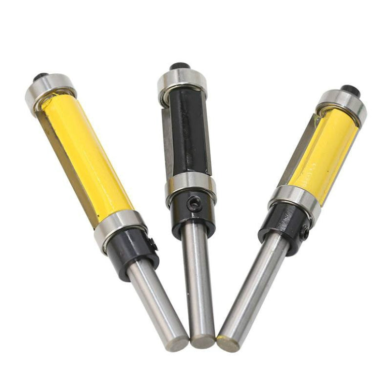 Fresa per la lavorazione del legno con coltello da rifilatura a doppio cuscinetto, 1/4x1/2x25cm Yellow, 1/4x1/2x25cm Black, 1/4x1/2x38cm Yellow
