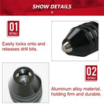 Utensile elettrico per mandrino a tre griffe per conversione mini mandrino per trapano con codolo esagonale, Hex Shank Silver Chuck (0.3-6.5mm), Hex Shank Black Chuck (0.8-8mm)A, Hex Shank Black Chuck (0.3-6.5mm) B, Hex Shank Black Chuck (0.3-3.6mm)   ...