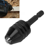 Utensile elettrico per mandrino a tre griffe per conversione mini mandrino per trapano con codolo esagonale, Hex Shank Silver Chuck (0.3-6.5mm), Hex Shank Black Chuck (0.8-8mm)A, Hex Shank Black Chuck (0.3-6.5mm) B, Hex Shank Black Chuck (0.3-3.6mm)   ...