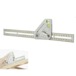 Strumento di misurazione del righello triangolare multifunzionale per la lavorazione del legno, Triangle Ruler
