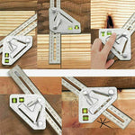 Strumento di misurazione del righello triangolare multifunzionale per la lavorazione del legno, Triangle Ruler