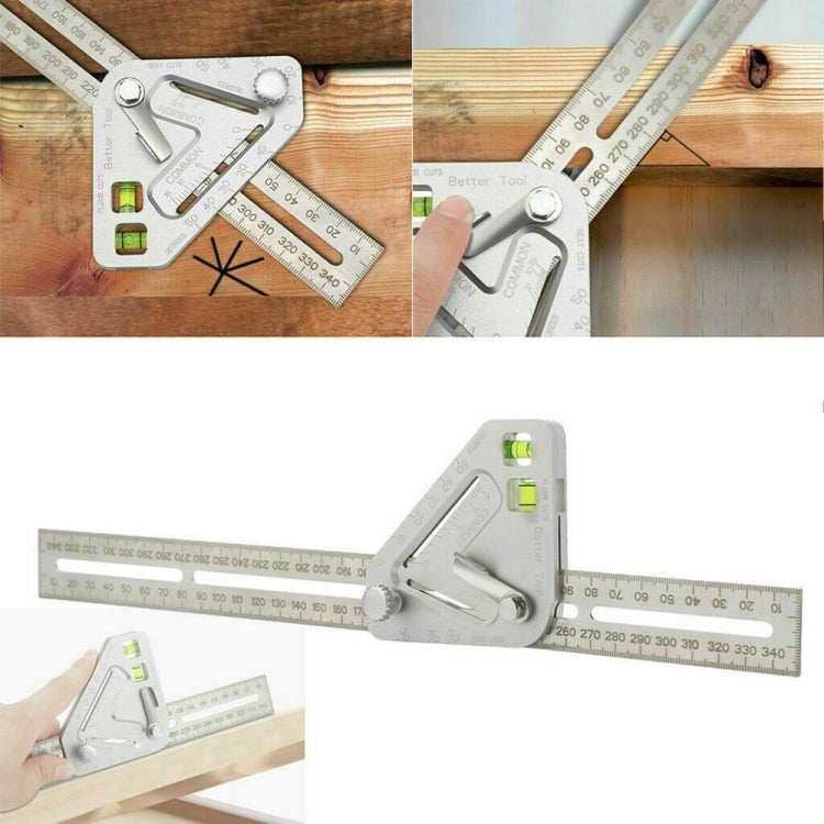 Strumento di misurazione del righello triangolare multifunzionale per la lavorazione del legno, Triangle Ruler