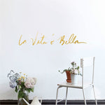 Adesivi murali decorativi Italian Beautiful Life, 40x8cm, 55x11cm, 65x13cm