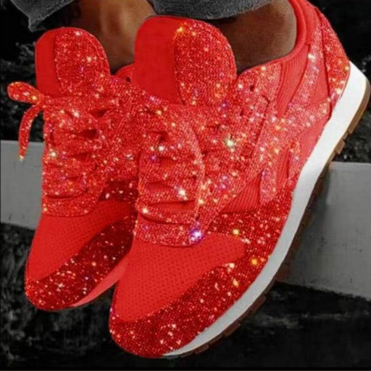 Scarpe sportive con plateau traspirante con paillettes in spugna autunno e inverno, 35, 36, 37, 38, 39, 40, 41, 42, 43