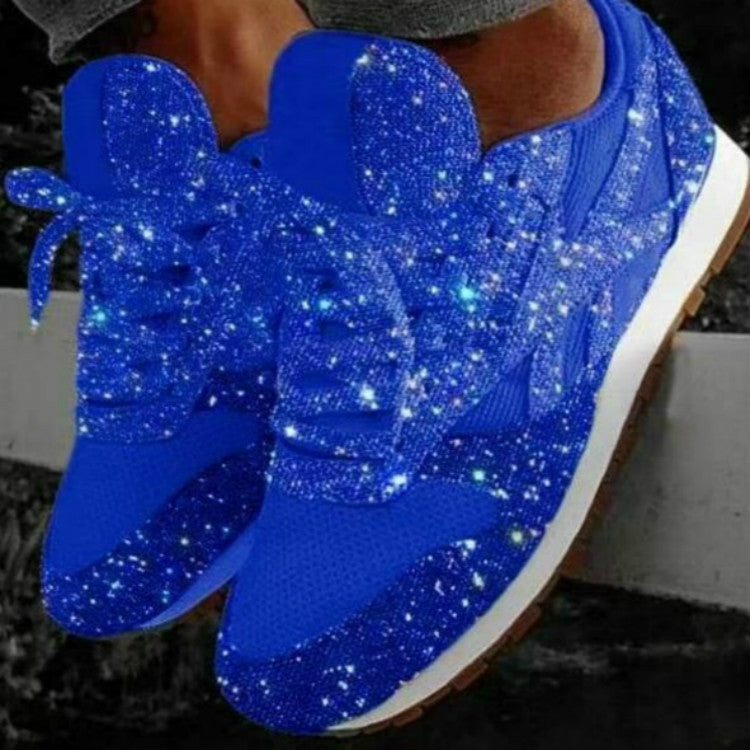 Scarpe sportive con plateau traspirante con paillettes in spugna autunno e inverno, 35, 36, 37, 38, 39, 40, 41, 42, 43