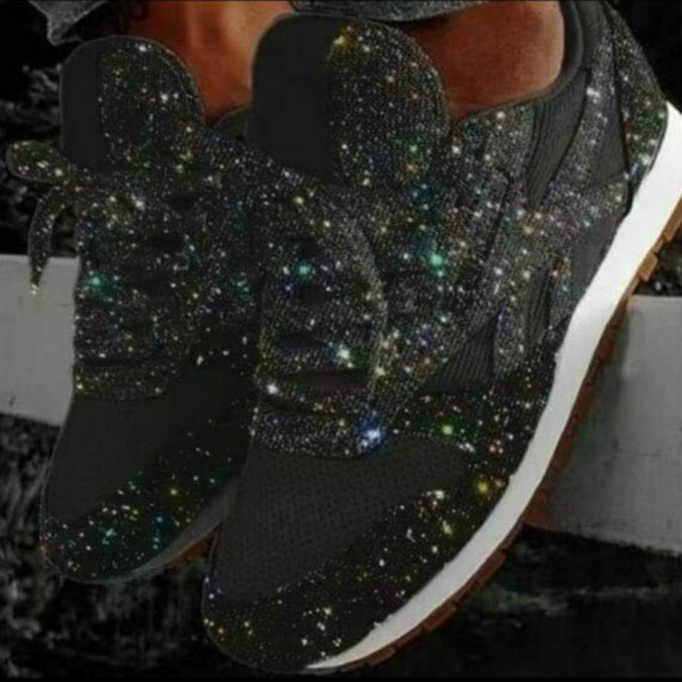 Scarpe sportive con plateau traspirante con paillettes in spugna autunno e inverno, 35, 36, 37, 38, 39, 40, 41, 42, 43