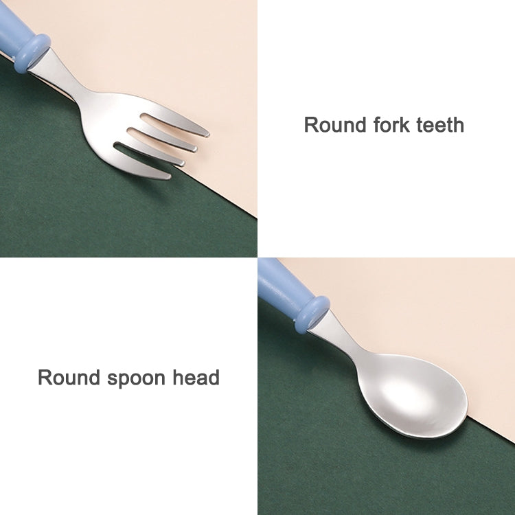 Set da 3 pezzi con scatola per cucchiaio e forchetta in acciaio inossidabile 304. Set di stoviglie per la scuola materna per bambini