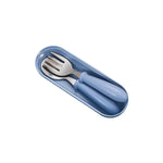 Set da 3 pezzi con scatola per cucchiaio e forchetta in acciaio inossidabile 304. Set di stoviglie per la scuola materna per bambini