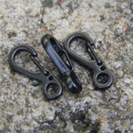 10 pezzi SF versione semplice mini fibbia portachiavi con fibbia a molla, adatta per corda per ombrello entro 5 mm