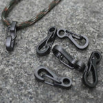 10 pezzi SF versione semplice mini fibbia portachiavi con fibbia a molla, adatta per corda per ombrello entro 5 mm