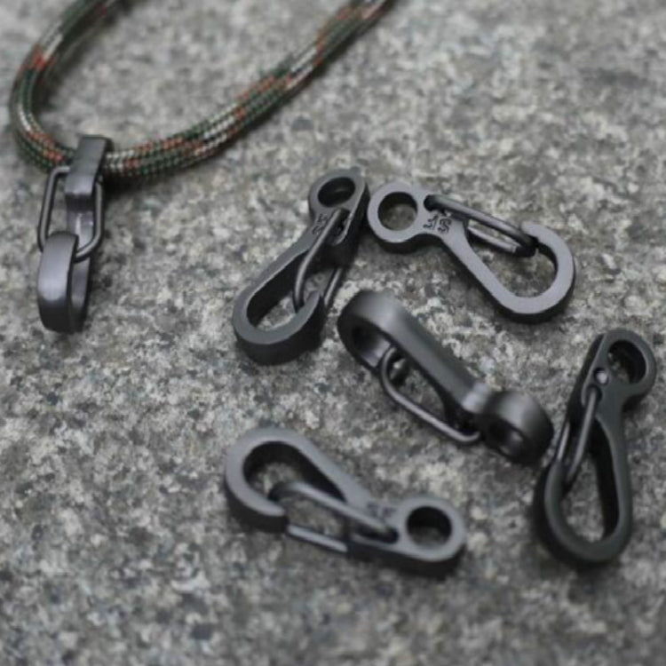 10 pezzi SF versione semplice mini fibbia portachiavi con fibbia a molla, adatta per corda per ombrello entro 5 mm