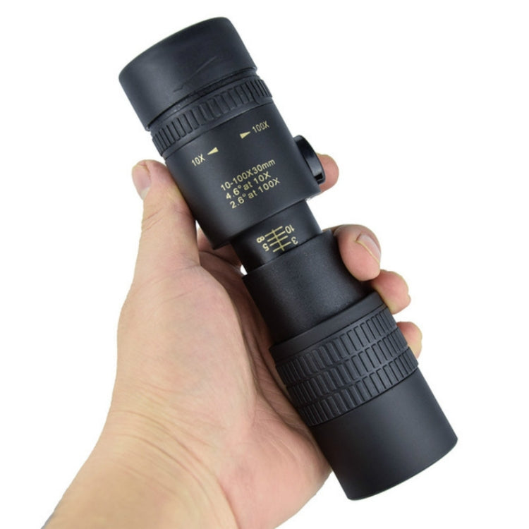 Monoculare con zoom continuo per visione notturna HD a basso ingrandimento ad alto ingrandimento, 10 - 30 x 30, 10 - 100 x 30
