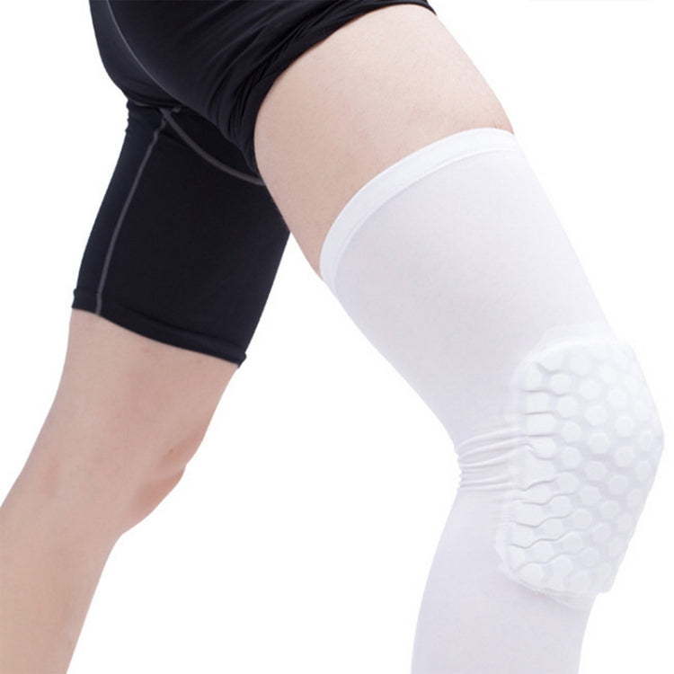 Ginocchiere a nido d'ape traspiranti anti-collisione anti-caduta lunghe sportive, S, M, L, XL