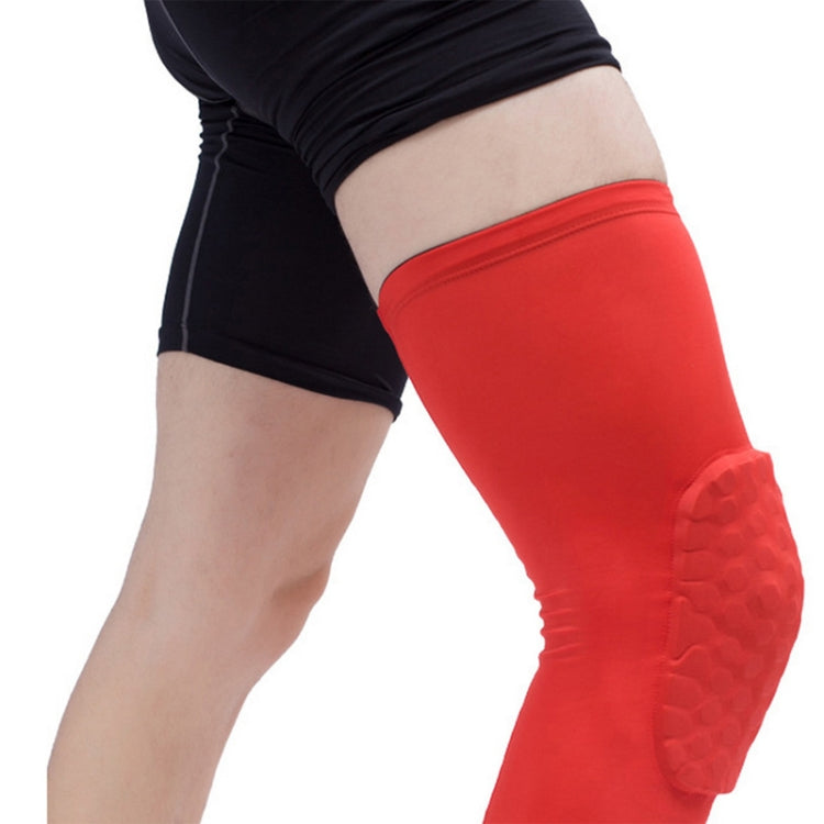 Ginocchiere a nido d'ape traspiranti anti-collisione anti-caduta lunghe sportive, S, M, L, XL