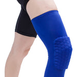 Ginocchiere a nido d'ape traspiranti anti-collisione anti-caduta lunghe sportive, S, M, L, XL