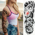 Adesivo per tatuaggio temporaneo impermeabile con manica grande per braccio