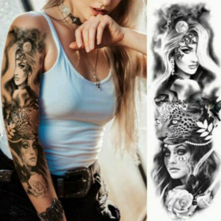 Adesivo per tatuaggio temporaneo impermeabile con manica grande per braccio
