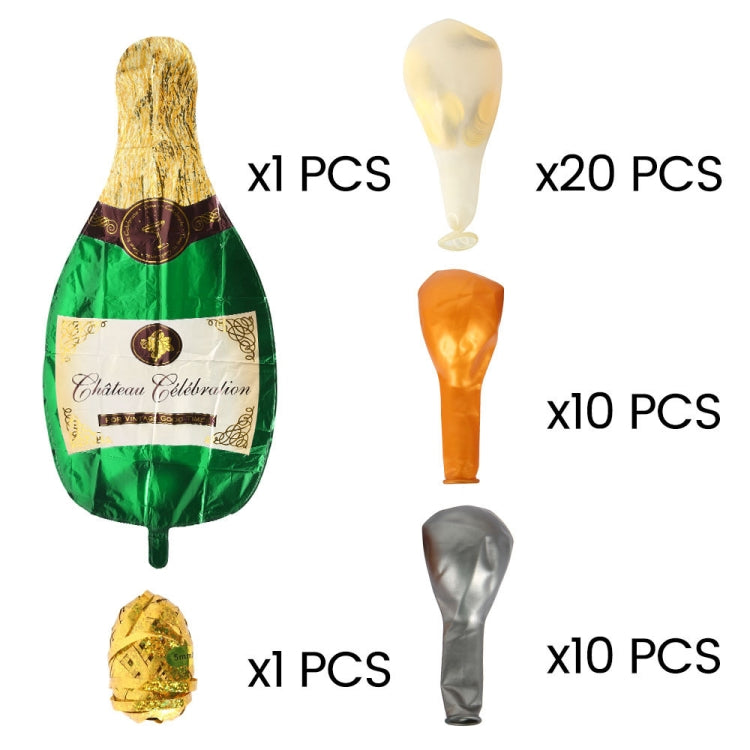 Set di palloncini in alluminio con bottiglia di champagne, palloncini decorativi per cocktail party, feste di matrimonio, Champagne Bottle Decoration Balloon