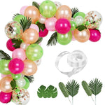 Set di palloncini con decorazione a foglia di tartaruga fenicottero Set di decorazioni per feste con palloncini in lattice, Flamingo Turtle Leaf Decoration Balloon