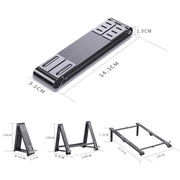 Oatsbasf 03040 Staffa pieghevole per raffreddamento computer in lega di alluminio per mini notebook in metallo