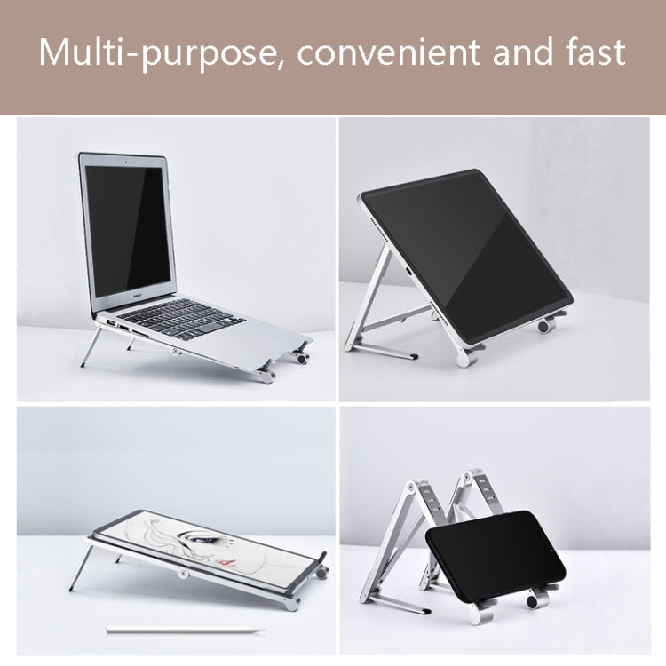 Oatsbasf 03040 Staffa pieghevole per raffreddamento computer in lega di alluminio per mini notebook in metallo