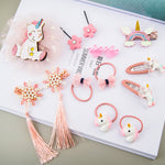 Set di accessori per capelli per bambina Confezione regalo Combinazione di forcine per bambini Ragazza Gioielli Copricapo Regalo di compleanno, Unicorn, Bee Models