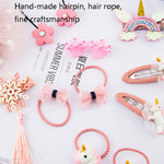 Set di accessori per capelli per bambina Confezione regalo Combinazione di forcine per bambini Ragazza Gioielli Copricapo Regalo di compleanno, Unicorn, Bee Models