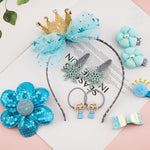 Accessori per capelli carini per ragazze Set di accessori per capelli con fascia a corona con fiocco in rete