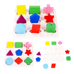 Giocattoli educativi per bambini Forme geometriche per la prima educazione Giocattoli in legno, Color
