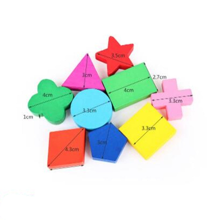 Giocattoli educativi per bambini Forme geometriche per la prima educazione Giocattoli in legno, Color