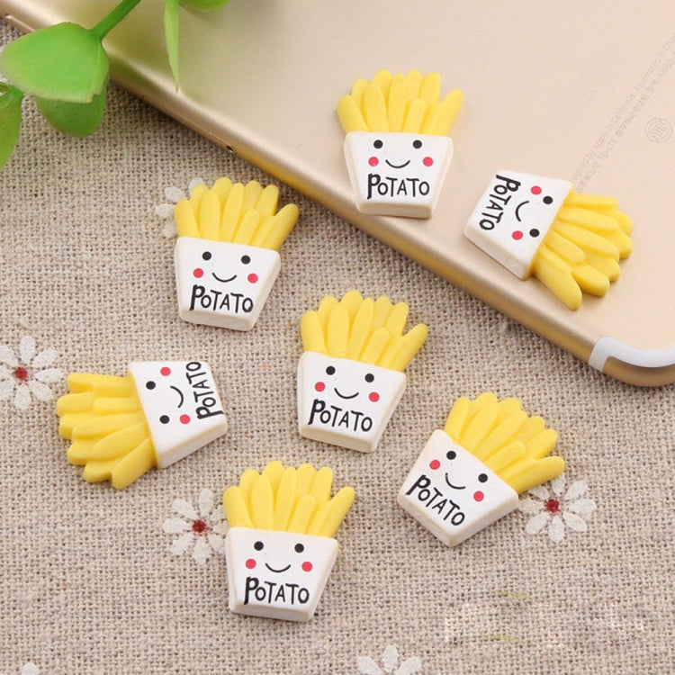 10 pezzi di patatine fritte in resina per bambini accessori fai da te, 10 PCS DIY French Fries