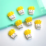 10 pezzi di patatine fritte in resina per bambini accessori fai da te, 10 PCS DIY French Fries