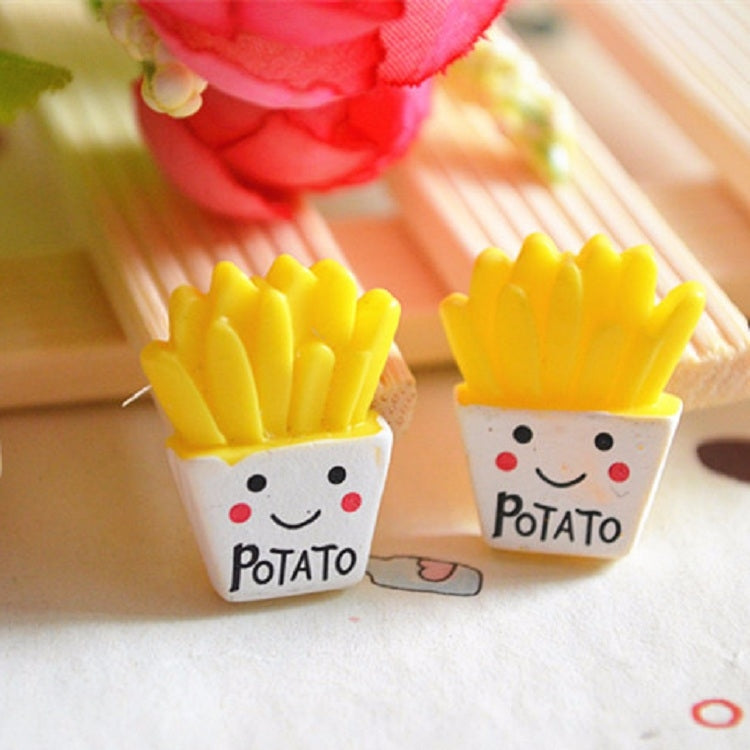 10 pezzi di patatine fritte in resina per bambini accessori fai da te, 10 PCS DIY French Fries
