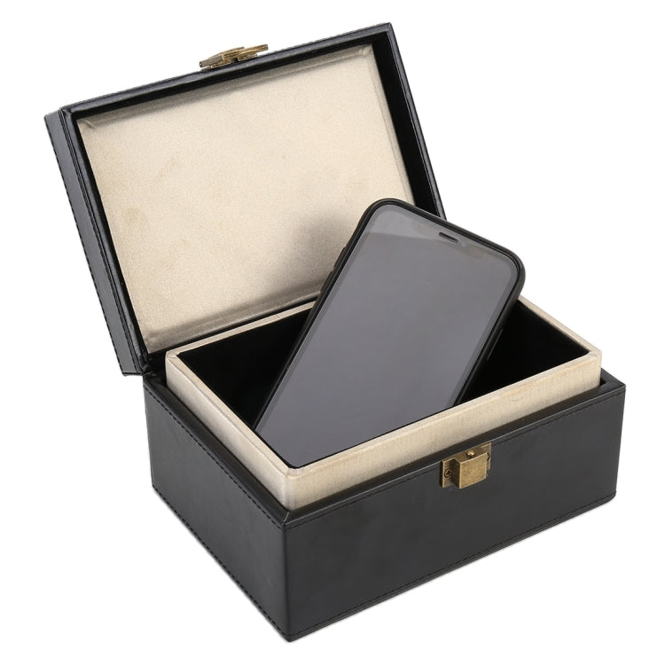 Scatola regalo in PU anti-inceppamento del segnale del telefono cellulare Scatola di schermatura antifurto sicura e protetta, Black