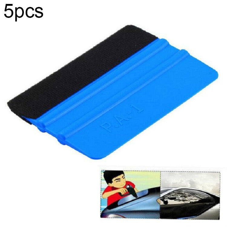 Strumento per la pulizia della pellicola per auto con raschietto in feltro blu da 3 pezzi, 10×7cm Blue Felt Scraper