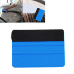 Strumento per la pulizia della pellicola per auto con raschietto in feltro blu da 3 pezzi, 10×7cm Blue Felt Scraper