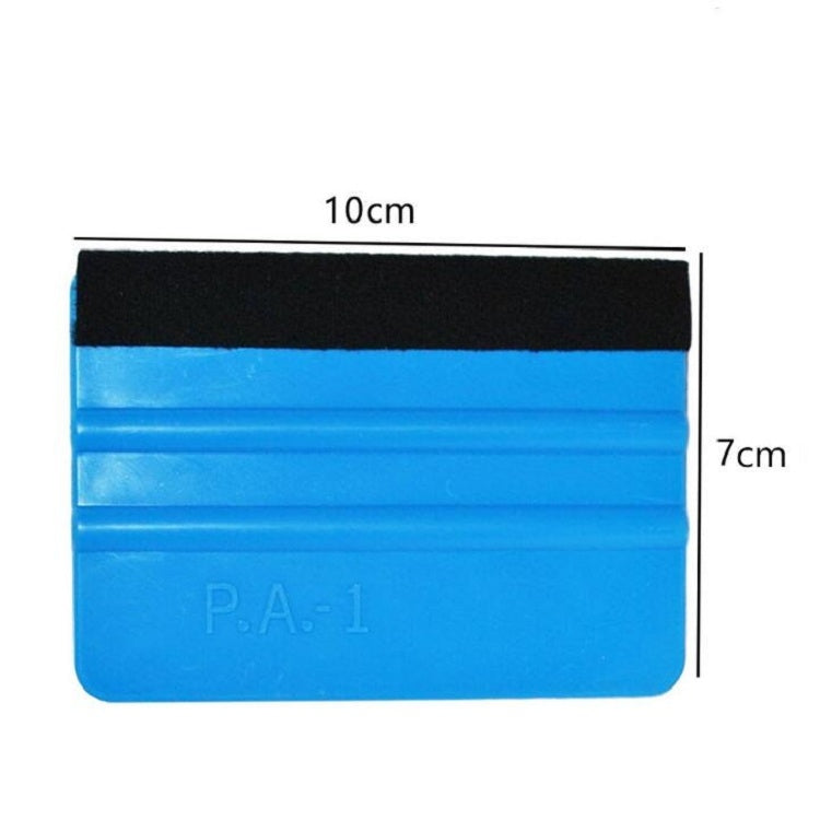 Strumento per la pulizia della pellicola per auto con raschietto in feltro blu da 3 pezzi, 10×7cm Blue Felt Scraper